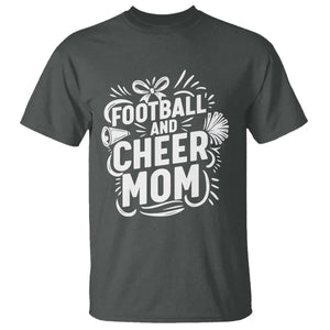 Football And Cheer Mom Quote T Shirt Team Supporter Gift Idea TS12 Dark Heather Print Your Wear