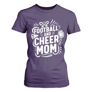 Football And Cheer Mom Quote T Shirt For Women Team Supporter Gift Idea TS12 Purple Print Your Wear