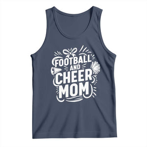 Football And Cheer Mom Quote Tank Top Team Supporter Gift Idea TS12 Navy Print Your Wear