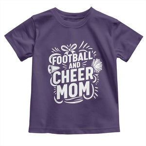 Football And Cheer Mom Quote Toddler T Shirt Team Supporter Gift Idea TS12 Purple Print Your Wear
