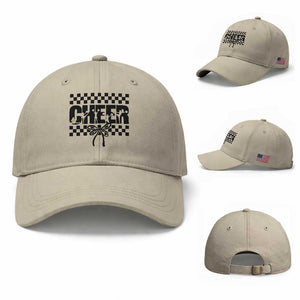 Proud Cheerleading Baseball Cap Gift For Sports Season Supporters TS12 Baseball Cap Universal Fit Beige Print Your Wear