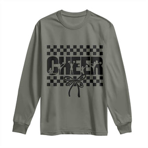 Proud Cheerleading Long Sleeve Shirt Gift For Sports Season Supporters TS12 Military Green Print Your Wear