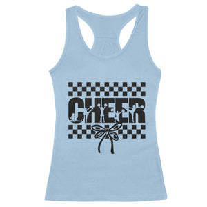 Proud Cheerleading Racerback Tank Top Gift For Sports Season Supporters TS12 Light Blue Print Your Wear