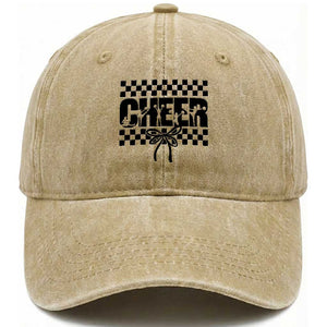 Proud Cheerleading Washed Cotton Baseball Cap Gift For Sports Season Supporters TS12 Print Your Wear