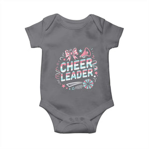 Proud Cheerleader Team Baby Onesie Gift For Women Sports Fans TS12 Charcoal Print Your Wear