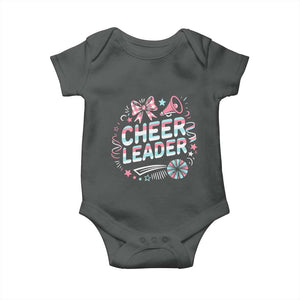Proud Cheerleader Team Baby Onesie Gift For Women Sports Fans TS12 Dark Heather Print Your Wear