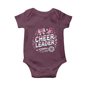 Proud Cheerleader Team Baby Onesie Gift For Women Sports Fans TS12 Maroon Print Your Wear
