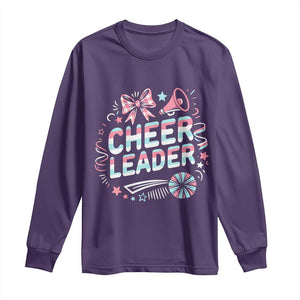 Proud Cheerleader Team Long Sleeve Shirt Gift For Women Sports Fans TS12 Purple Print Your Wear
