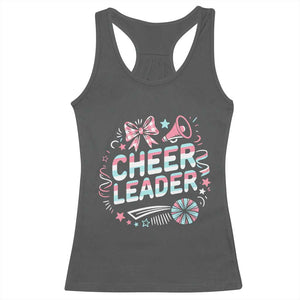 Proud Cheerleader Team Racerback Tank Top Gift For Women Sports Fans TS12 Dark Heather Print Your Wear