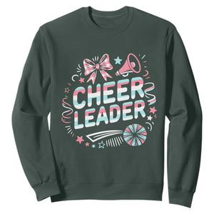 Proud Cheerleader Team Sweatshirt Gift For Women Sports Fans TS12 Dark Forest Green Print Your Wear