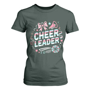 Proud Cheerleader Team T Shirt For Women Gift For Women Sports Fans TS12 Dark Forest Green Print Your Wear