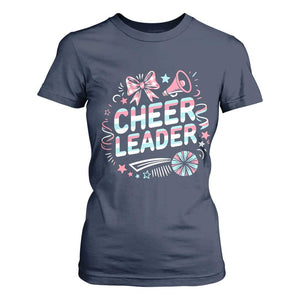 Proud Cheerleader Team T Shirt For Women Gift For Women Sports Fans TS12 Navy Print Your Wear