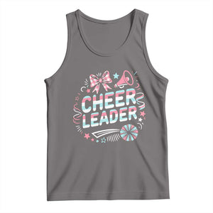 Proud Cheerleader Team Tank Top Gift For Women Sports Fans TS12 Deep Heather Print Your Wear