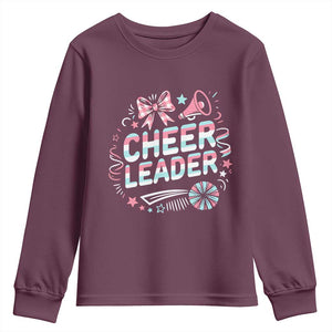 Proud Cheerleader Team Youth Sweatshirt Gift For Women Sports Fans TS12 Maroon Print Your Wear