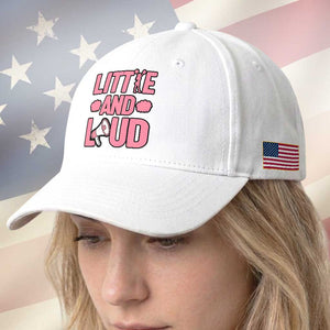 Little And Loud Quote Baseball Cap Cheerleader Girl Sports Gift TS12 Print Your Wear