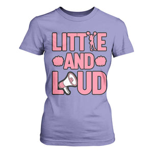 Little And Loud Quote T Shirt For Women Cheerleader Girl Sports Gift TS12 Violet Print Your Wear