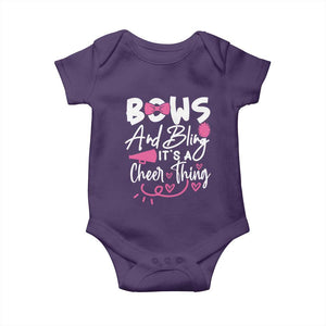 Bows And Bling Its A Cheer Thing Baby Onesie Cheerleading Gift TS12 Purple Print Your Wear