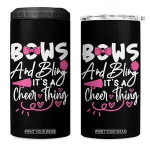 Bows And Bling Its A Cheer Thing 4 in 1 Can Cooler Tumbler Cheerleading Gift TS12 One Size: 16 oz Black Print Your Wear