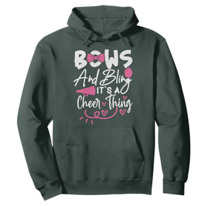 Bows And Bling Its A Cheer Thing Hoodie Cheerleading Gift TS12 Dark Forest Green Print Your Wear