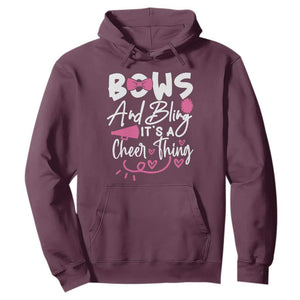 Bows And Bling Its A Cheer Thing Hoodie Cheerleading Gift TS12 Maroon Print Your Wear