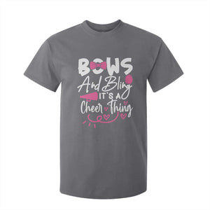 Bows And Bling Its A Cheer Thing T Shirt For Kid Cheerleading Gift TS12 Charcoal Print Your Wear