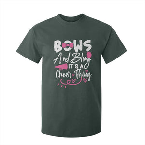 Bows And Bling Its A Cheer Thing T Shirt For Kid Cheerleading Gift TS12 Dark Forest Green Print Your Wear