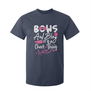 Bows And Bling Its A Cheer Thing T Shirt For Kid Cheerleading Gift TS12 Navy Print Your Wear