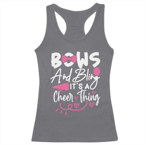 Bows And Bling Its A Cheer Thing Racerback Tank Top Cheerleading Gift - Print Your Wear
