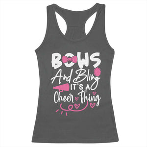 Bows And Bling Its A Cheer Thing Racerback Tank Top Cheerleading Gift - Print Your Wear