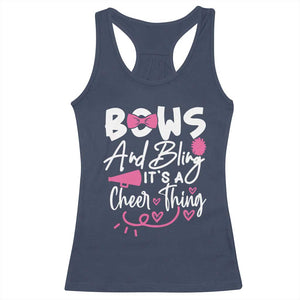 Bows And Bling Its A Cheer Thing Racerback Tank Top Cheerleading Gift - Print Your Wear