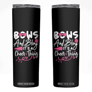 Bows And Bling Its A Cheer Thing Skinny Tumbler Cheerleading Gift TS12 Black Print Your Wear