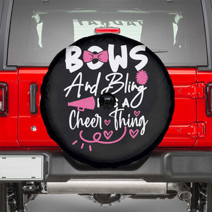 Bows And Bling Its A Cheer Thing Spare Tire Cover Cheerleading Gift TS12 Black Print Your Wear