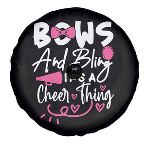 Bows And Bling Its A Cheer Thing Spare Tire Cover Cheerleading Gift TS12 Print Your Wear