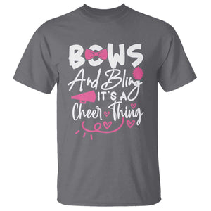 Bows And Bling Its A Cheer Thing T Shirt Cheerleading Gift TS12 Charcoal Print Your Wear