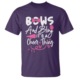 Bows And Bling Its A Cheer Thing T Shirt Cheerleading Gift TS12 Purple Print Your Wear