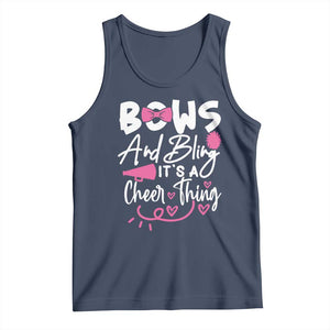 Bows And Bling Its A Cheer Thing Tank Top Cheerleading Gift TS12 Navy Print Your Wear