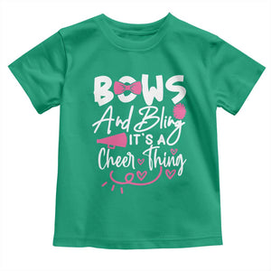 Bows And Bling Its A Cheer Thing Toddler T Shirt Cheerleading Gift TS12 Irish Green Print Your Wear