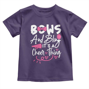 Bows And Bling Its A Cheer Thing Toddler T Shirt Cheerleading Gift TS12 Purple Print Your Wear