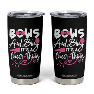 Bows And Bling Its A Cheer Thing Tumbler Cup Cheerleading Gift TS12 Black Print Your Wear