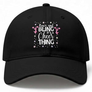 Bows And Bling Its A Cheer Thing Baseball Cap Cheer Mom And Cheerleader Gift TS12 Print Your Wear