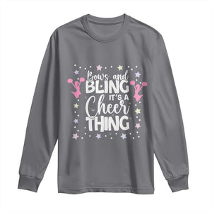 Bows And Bling Its A Cheer Thing Long Sleeve Shirt Cheer Mom And Cheerleader Gift TS12 Charcoal Print Your Wear