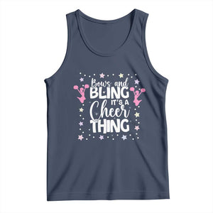 Bows And Bling Its A Cheer Thing Tank Top Cheer Mom And Cheerleader Gift TS12 Navy Print Your Wear