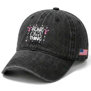Bows And Bling Its A Cheer Thing Washed Cotton Baseball Cap Cheer Mom And Cheerleader Gift TS12 Print Your Wear