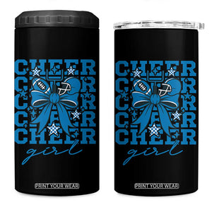 Proud Cheer Girl 4 in 1 Can Cooler Tumbler Football Team Supporter Gift TS12 One Size: 16 oz Black Print Your Wear