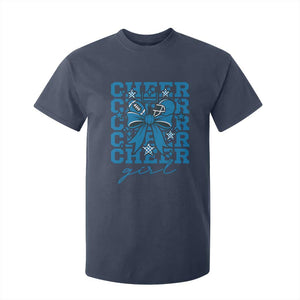 Proud Cheer Girl T Shirt For Kid Football Team Supporter Gift TS12 Navy Print Your Wear