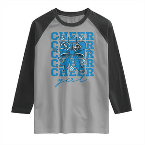 Proud Cheer Girl Raglan Shirt Football Team Supporter Gift TS12 Sport Gray Black Print Your Wear