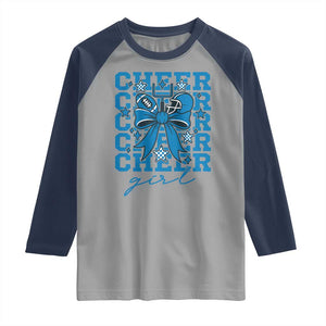 Proud Cheer Girl Raglan Shirt Football Team Supporter Gift TS12 Sport Gray Navy Print Your Wear