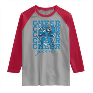 Proud Cheer Girl Raglan Shirt Football Team Supporter Gift TS12 Sport Gray Red Print Your Wear