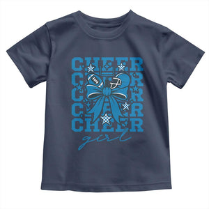 Proud Cheer Girl Toddler T Shirt Football Team Supporter Gift TS12 Navy Print Your Wear