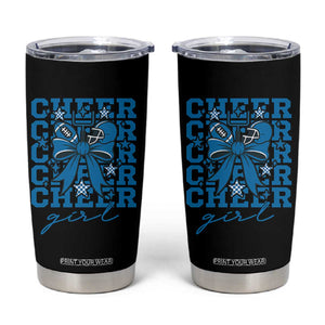 Proud Cheer Girl Tumbler Cup Football Team Supporter Gift TS12 Black Print Your Wear